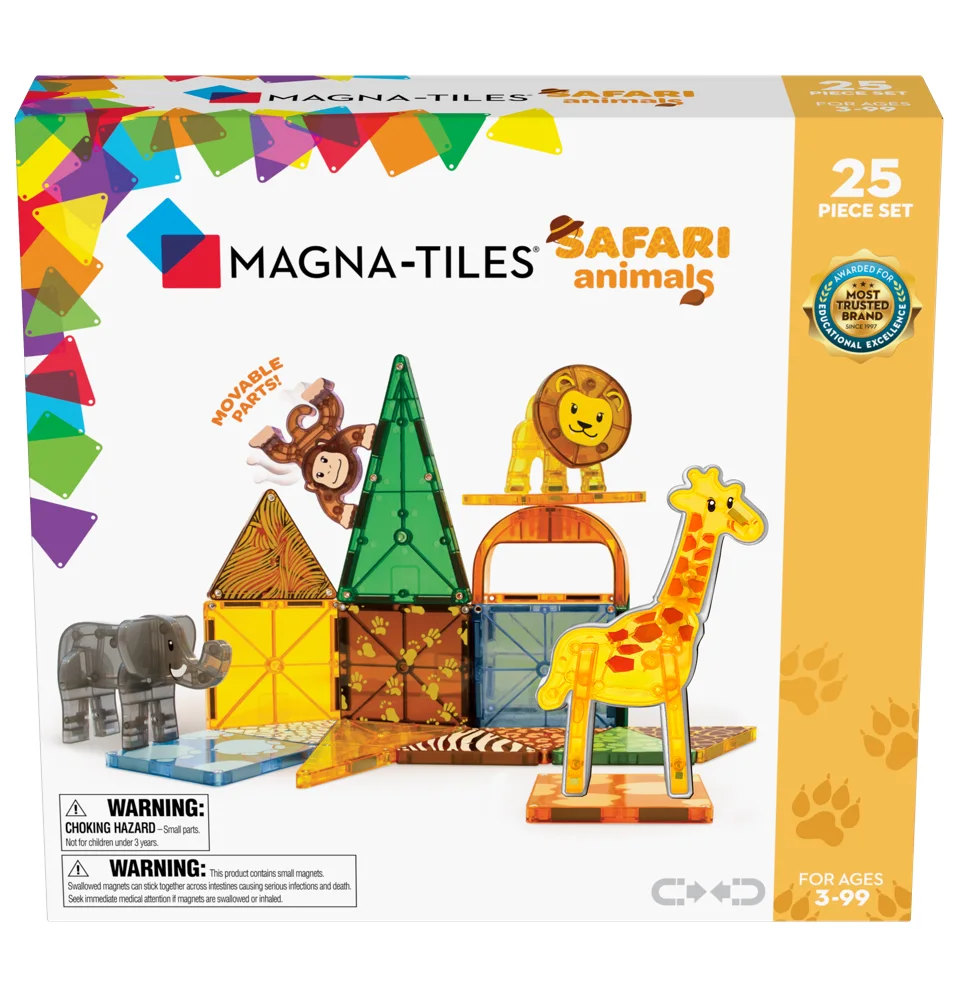 MAGNA-TILES Safari Animals 25-Piece Set