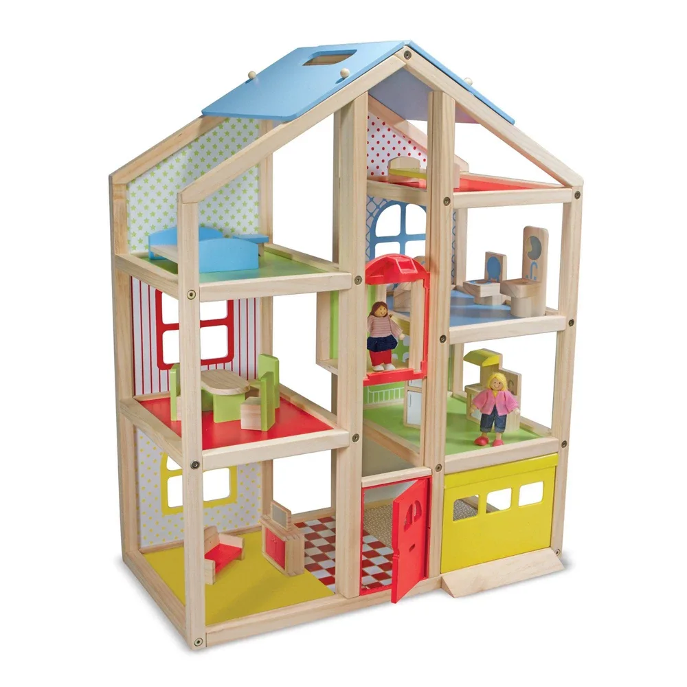 Melissa & Doug Hi-Rise Wooden Dollhouse