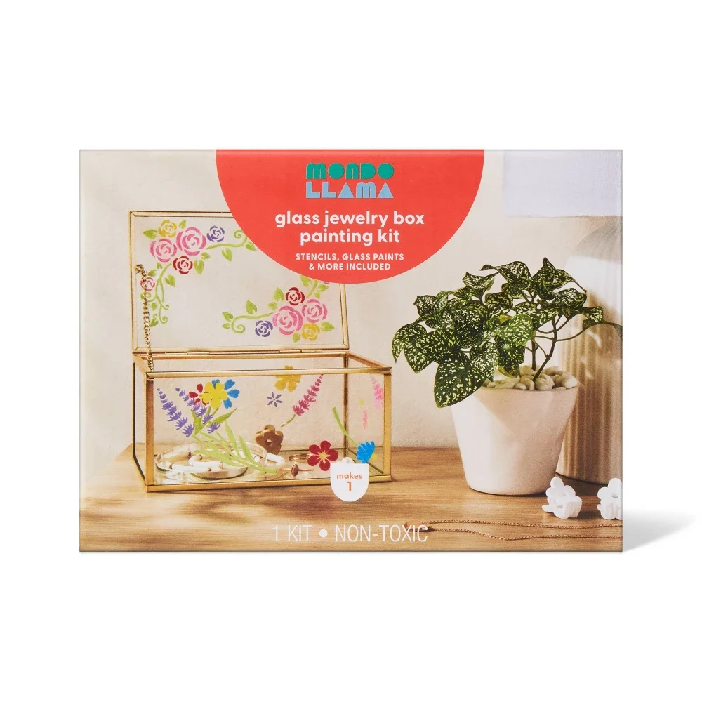 Mondo Llama Glass Jewelry Box Painting Kit
