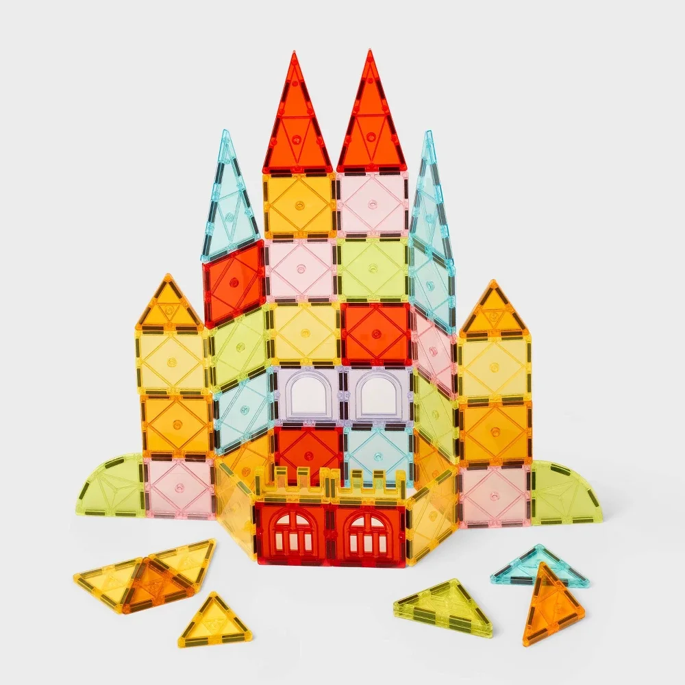 Gigglescape 46-Piece Magnetic Building Tiles Set