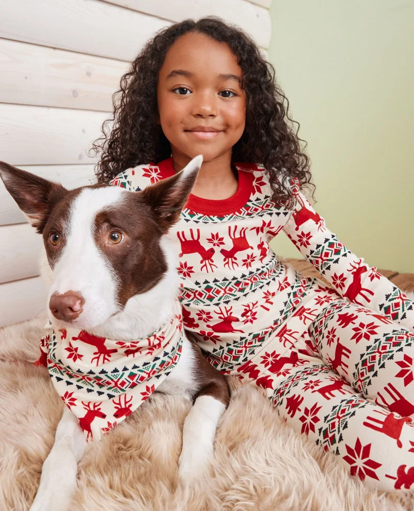 Hanna Andersson Holiday Dear Deer HannaJams Pajama Set