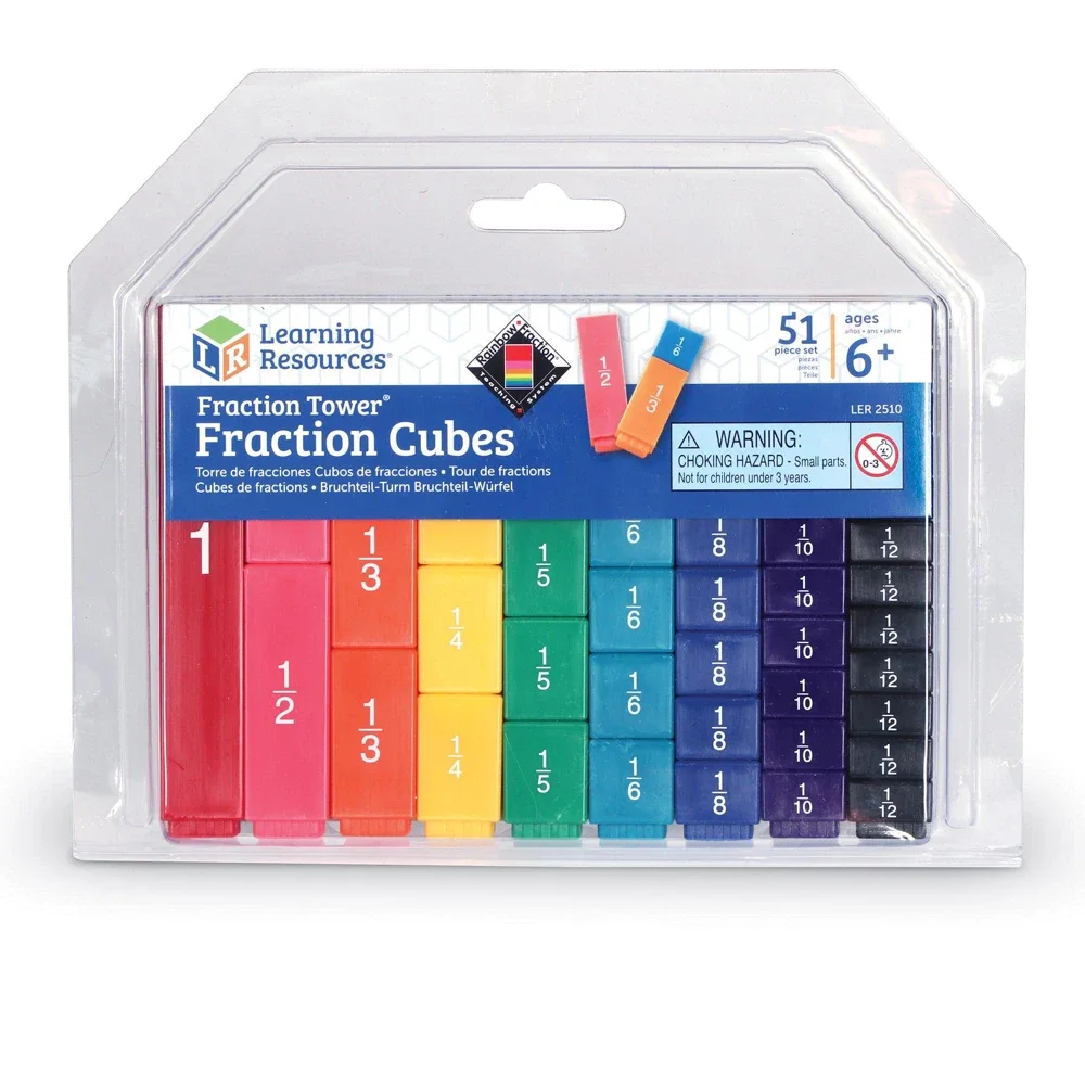 Learning Resources Fraction Tower Equivalency Cubes